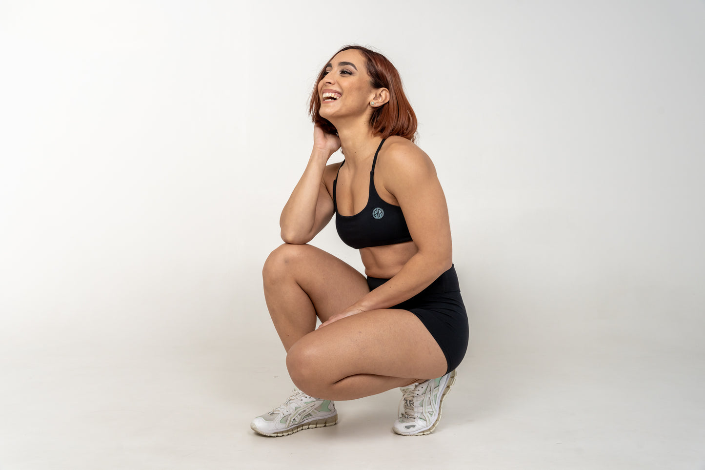 Active Criss Cross Bralette & Scrunch Short Set Black