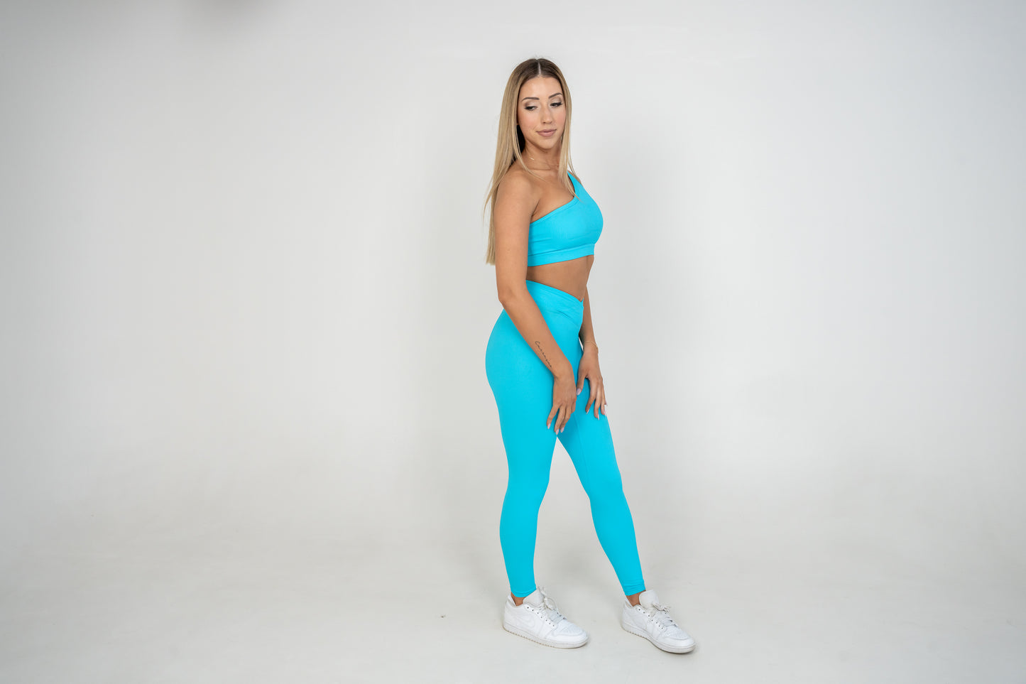 Active one shoulder Bralette Blue