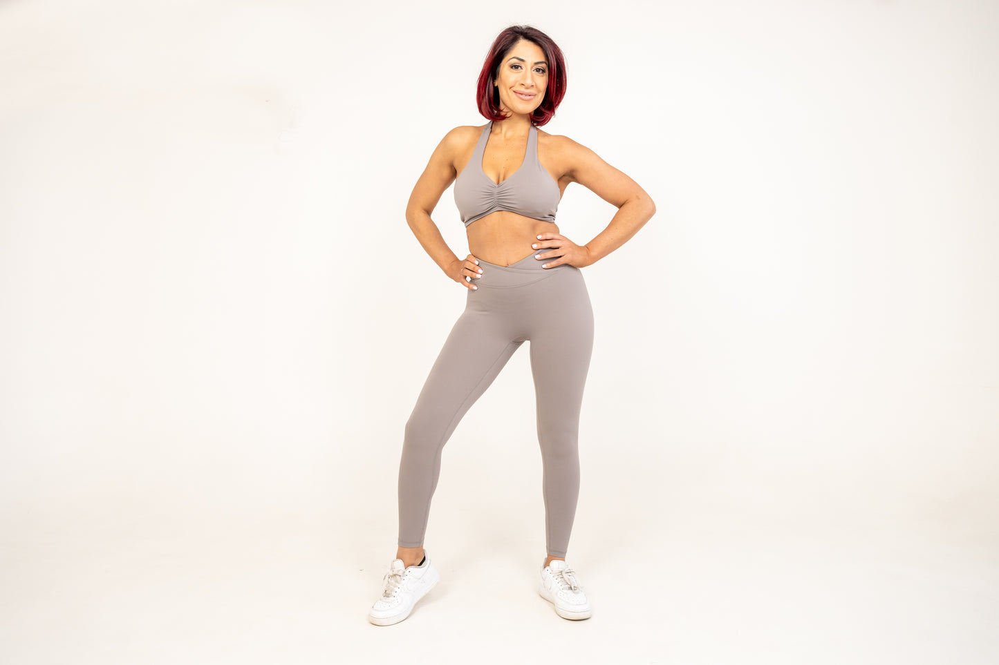 Amor Halter Crop Grey