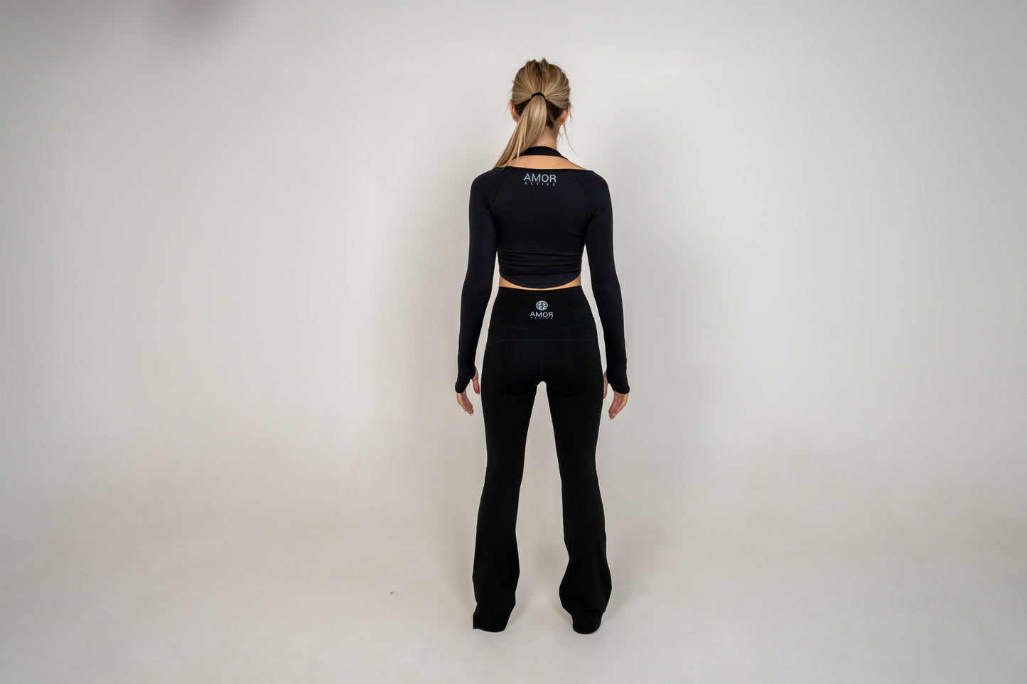 Amor Halter long sleeve Black