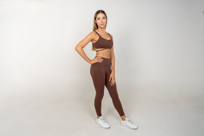 Amor Full Length Tights Brown