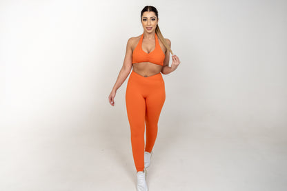 Amor Halter Crop Orange