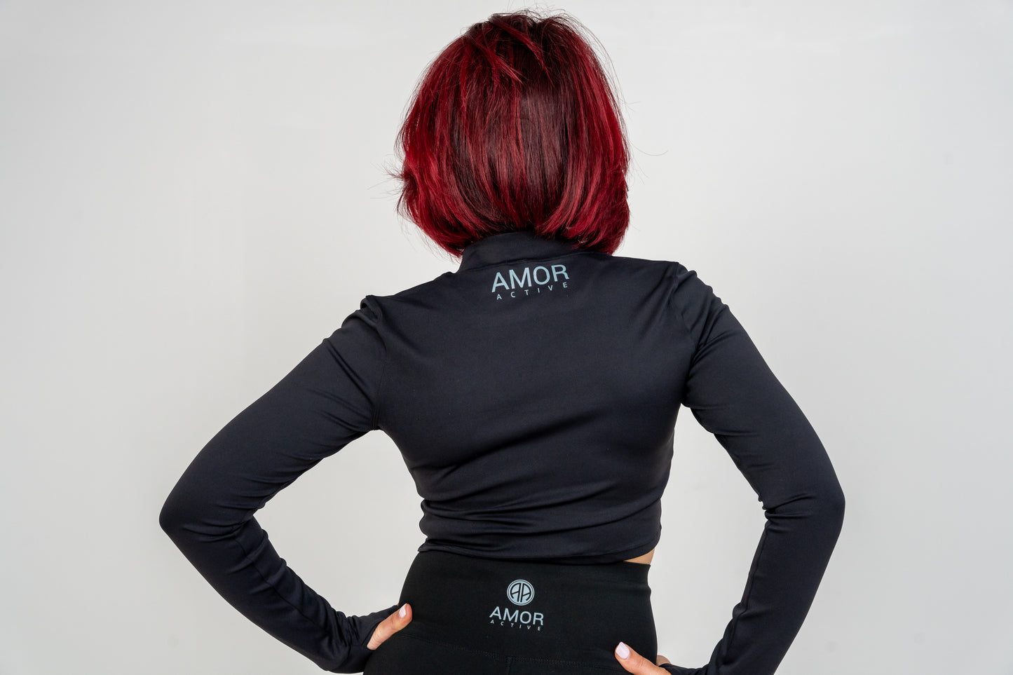 Amor Zip Crop Jacket Black