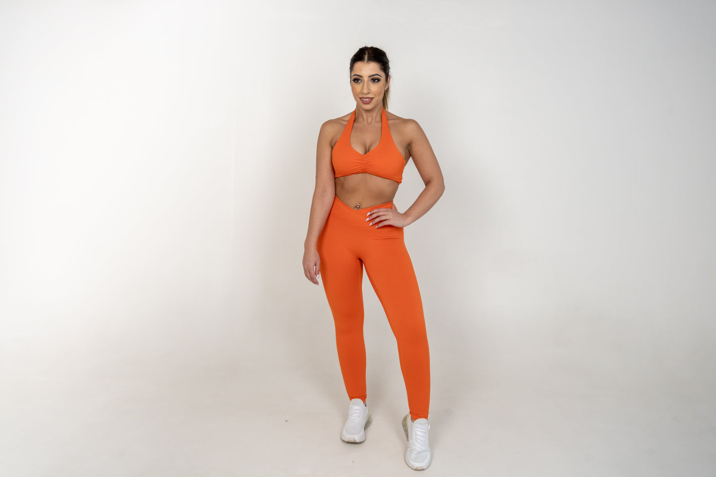 Amor Halter Crop Orange